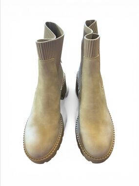 Madden Girl Beige Chelsea-Style Ankle Boots